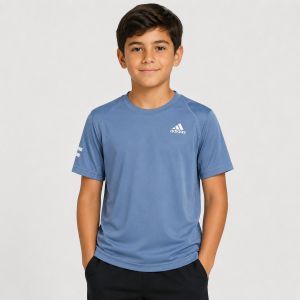 adidas Club 3-Stripe Boys' Tennis T-Shirt